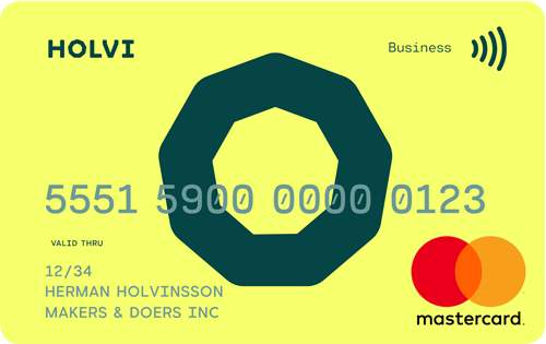 Holvi Builder | Zakelijke rekening met prepaid Mastercard